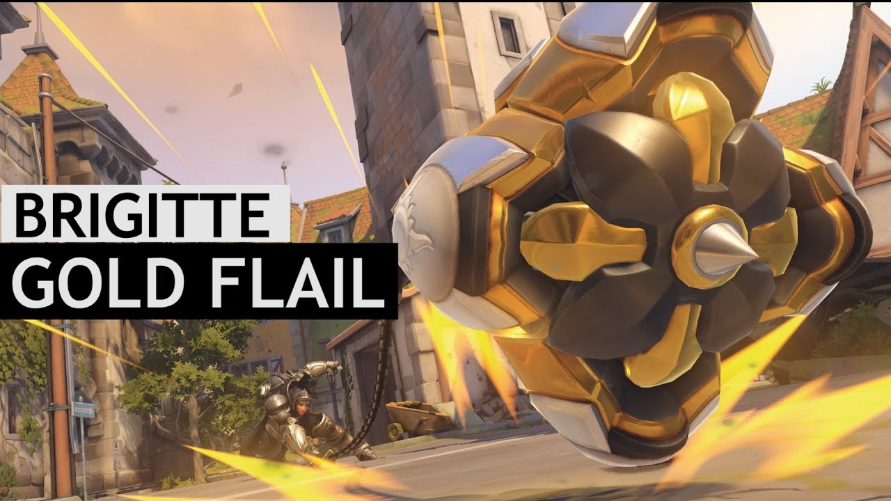 Overwatch: Brigitte Gold Weapon All Skins In-Game