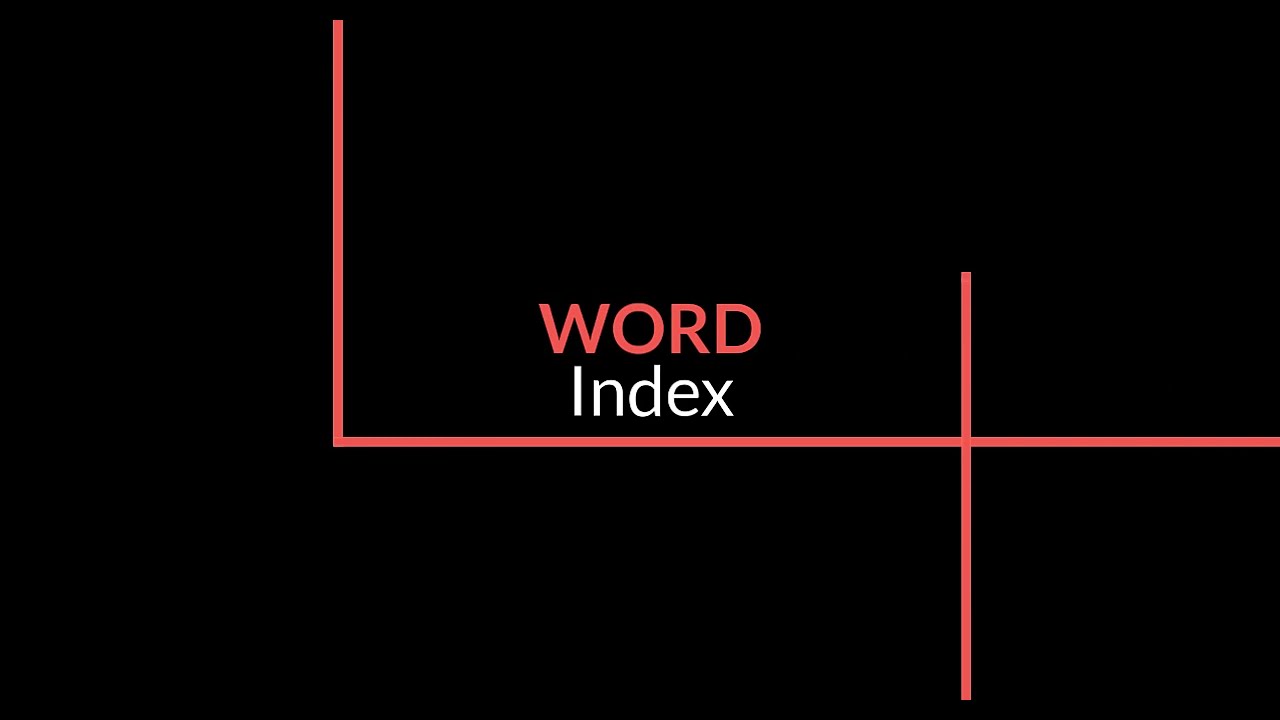 Word index