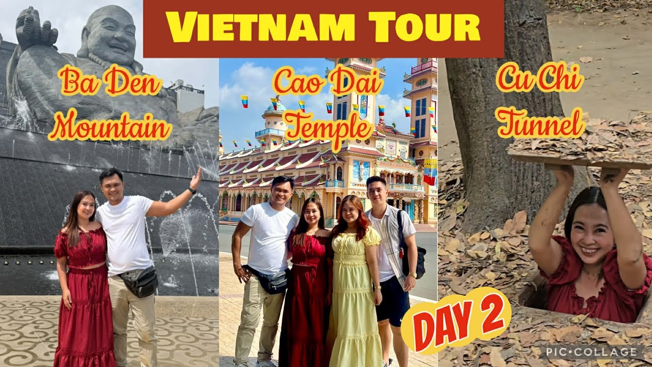 VIETNAM DAY 2 🇻🇳 Black Virgin Mountain, Cu Chi Tunnels & Cao Dai Temple Experience!