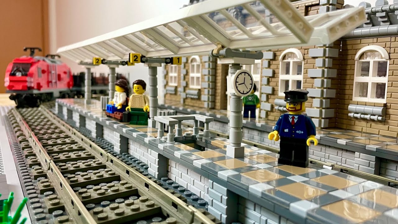 Bau einer Lego Stadt Teil 136. - Der Bahnsteig