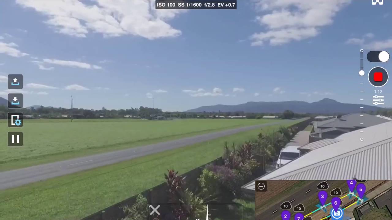 DJI Phantom 3  -  Litchi App Basic Waypoints Mission Demonstration