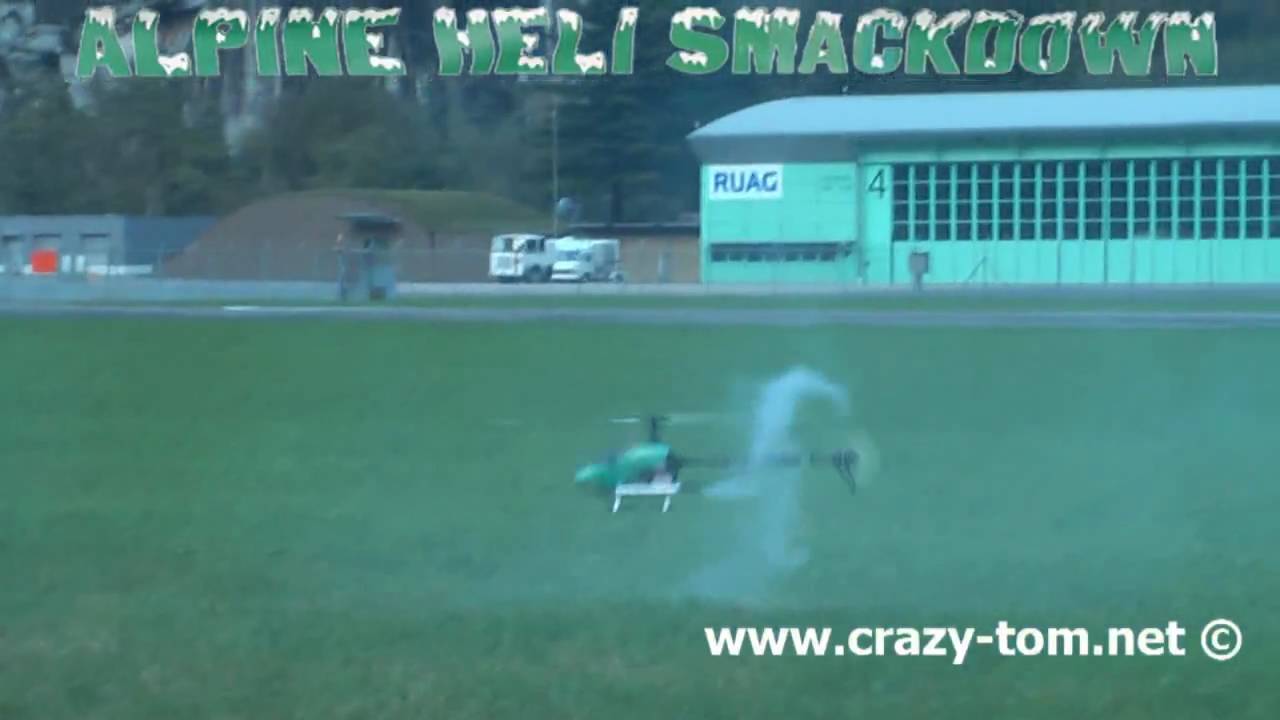 Tareq Alsaadi (UAE) with T-Rex700 (Crash), Alpine Heli Smackdown 2009