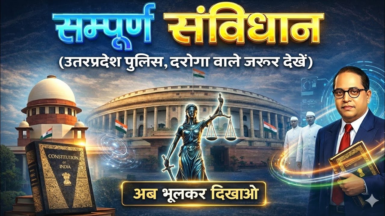 सम्पूर्ण भारतीय संविधान | Complete Polity | समझे आसान भाषा में | UPSC, UP Police, UPSI, SSC, Railway