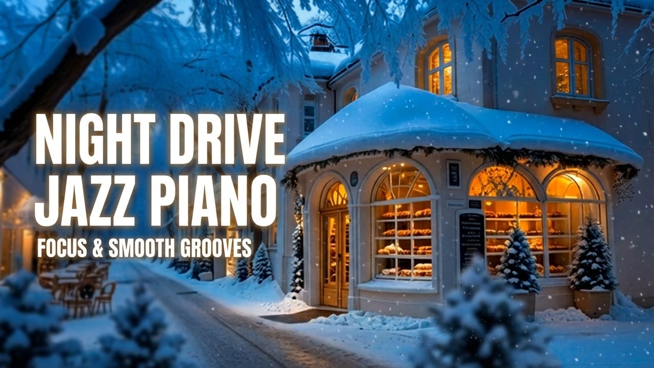 Night Drive Jazz Piano | Calm Midnight Music for Study and Productivity