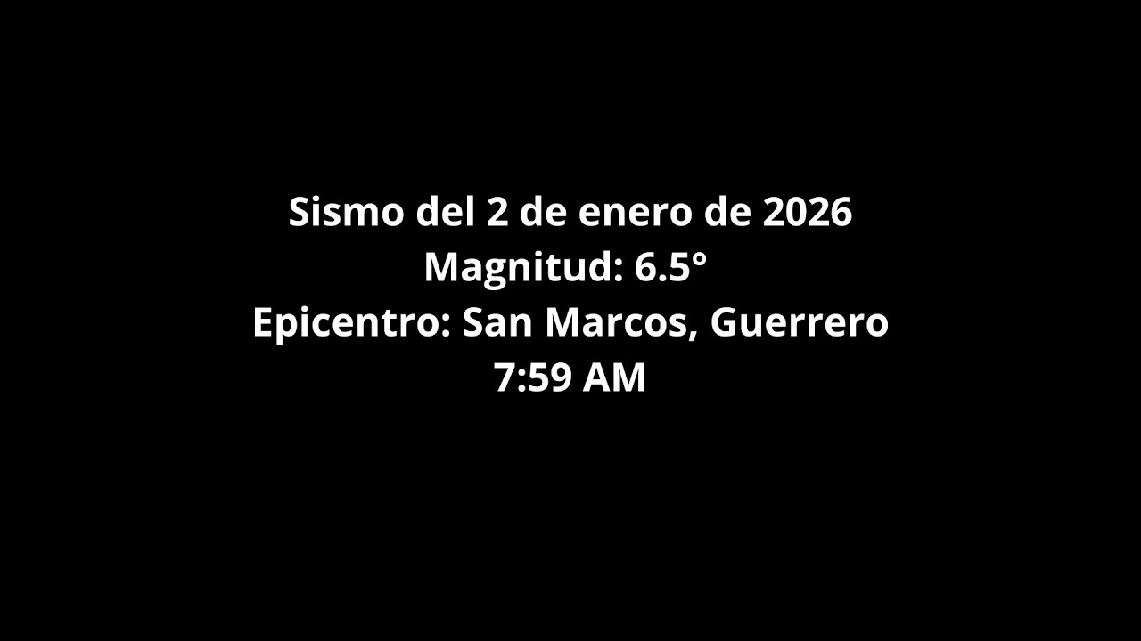 Recopilación de videos del sismo del 2 de enero de 2026 en México