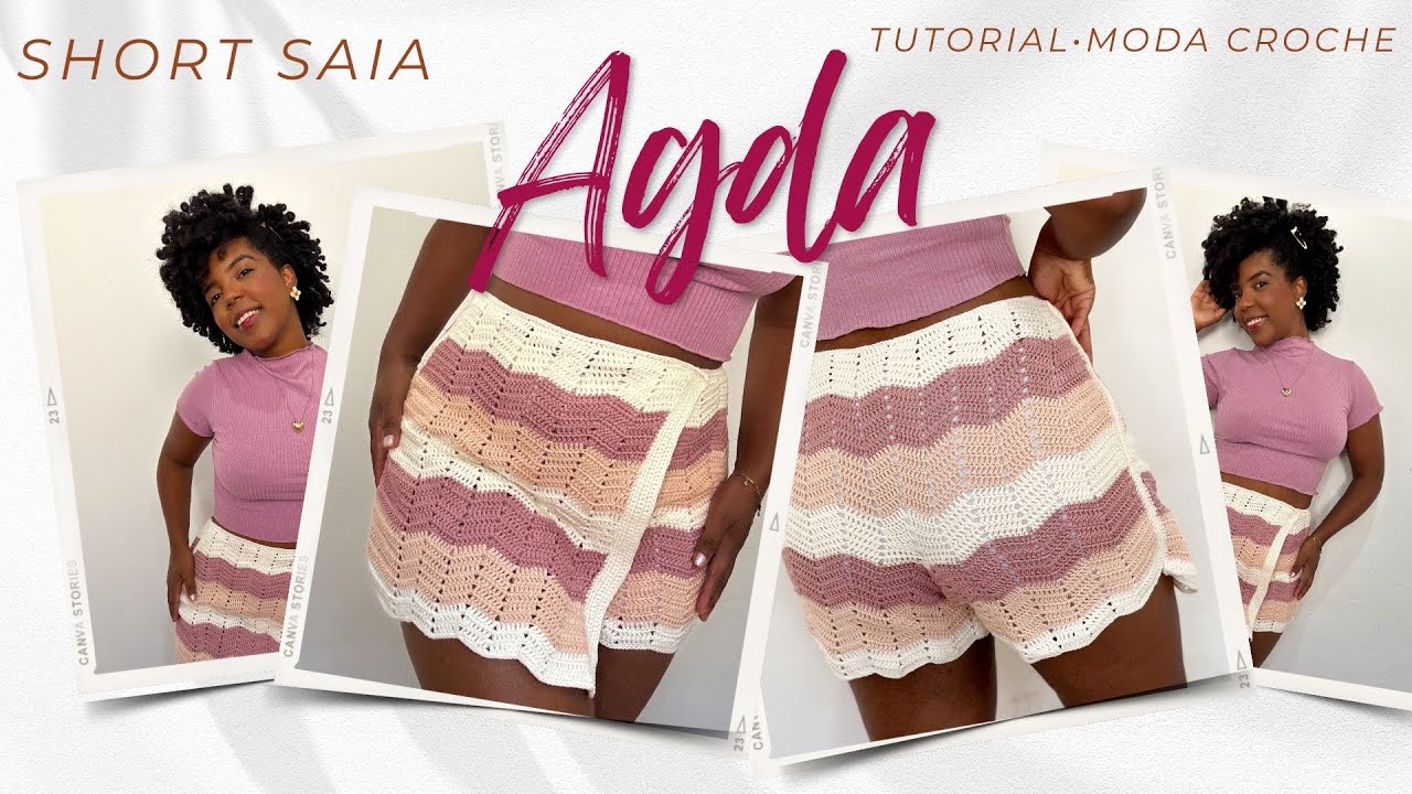 Fiz um SHORT SAIA DE CROCHÊ e vou te ensinar fazer - Tutorial Crochê