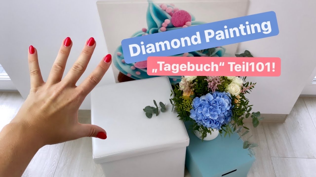 Diamond Painting „Tagebuch“ Teil101! ✅ Update & „Basteln“ mit übrig gebliebenen Steinen!