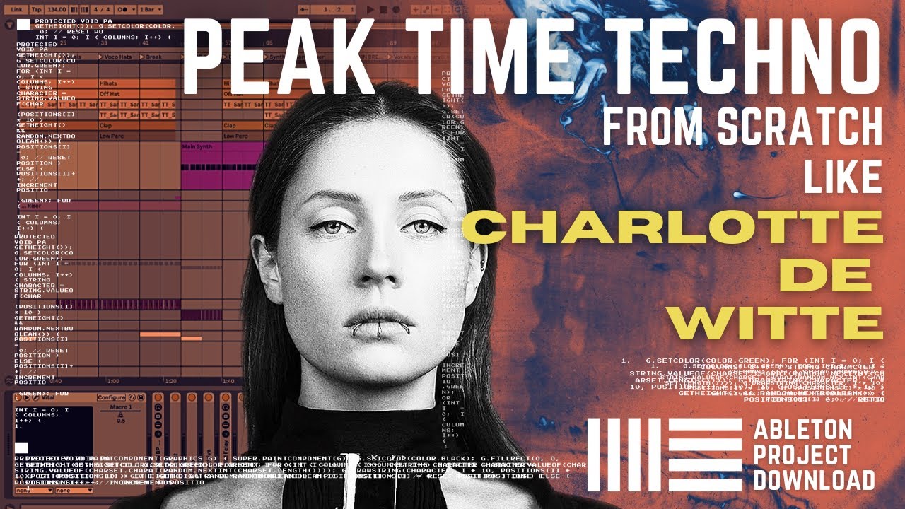 Charlotte De Witte Style Techno from Scratch Tutorial (Ableton Live project )