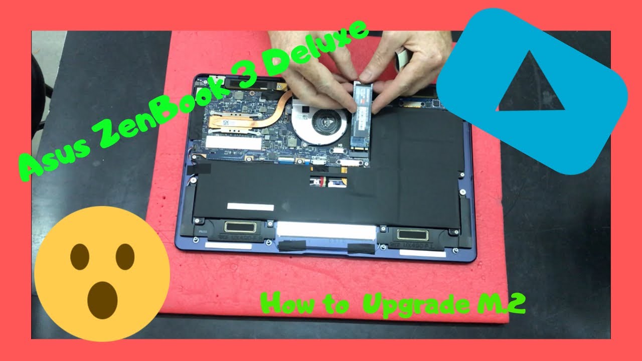 How to Upgrade M.2 Nvme Pcie SSD Asus ZenBook 3 Deluxe UX490U Disassembly
