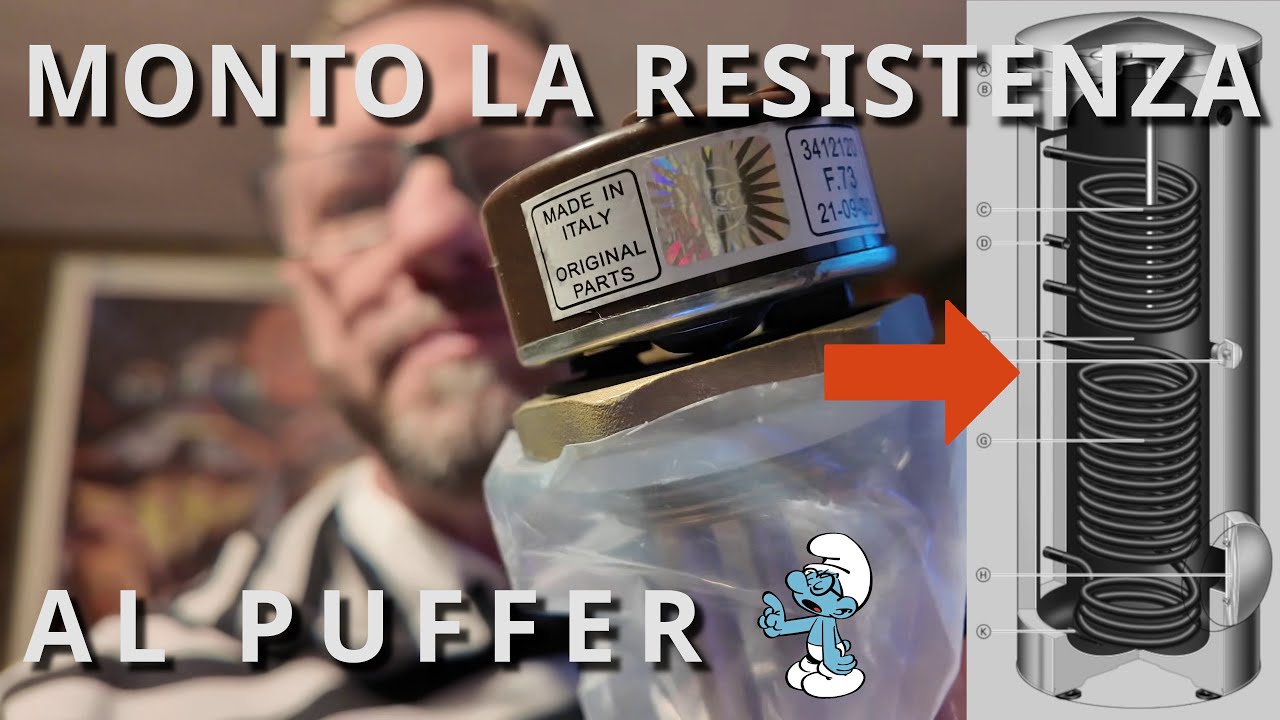 Montaggio resistenza sul puffer per avere l'acqua calda gratis #tutorial
