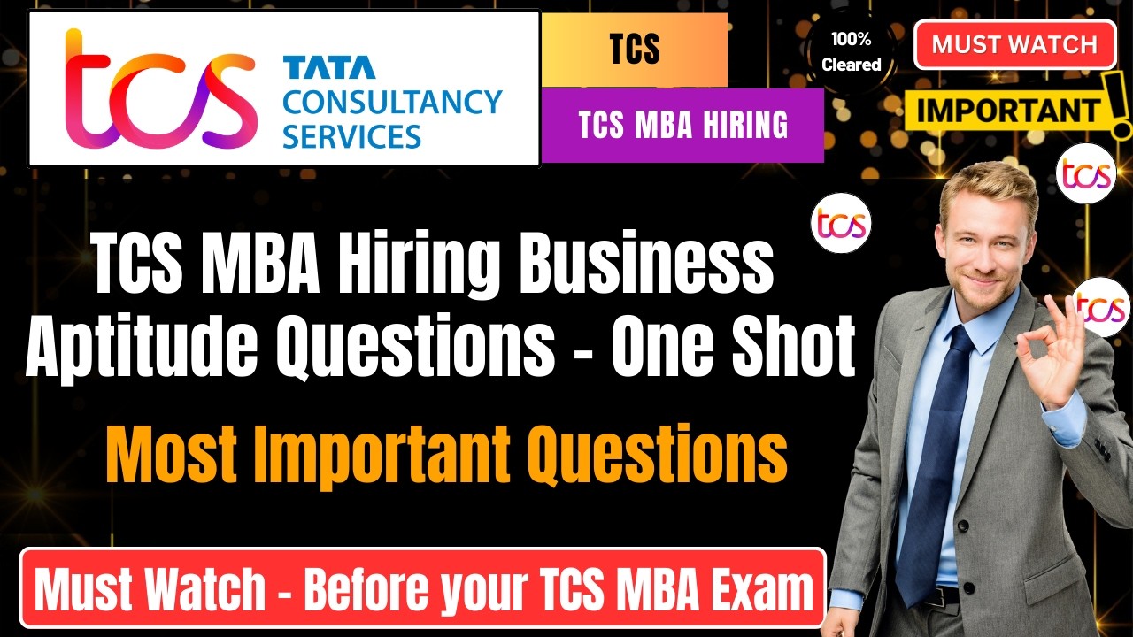 🔥 Практические вопросы по деловым способностям для приема на работу в TCS MBA | Вопросы прошлых л...