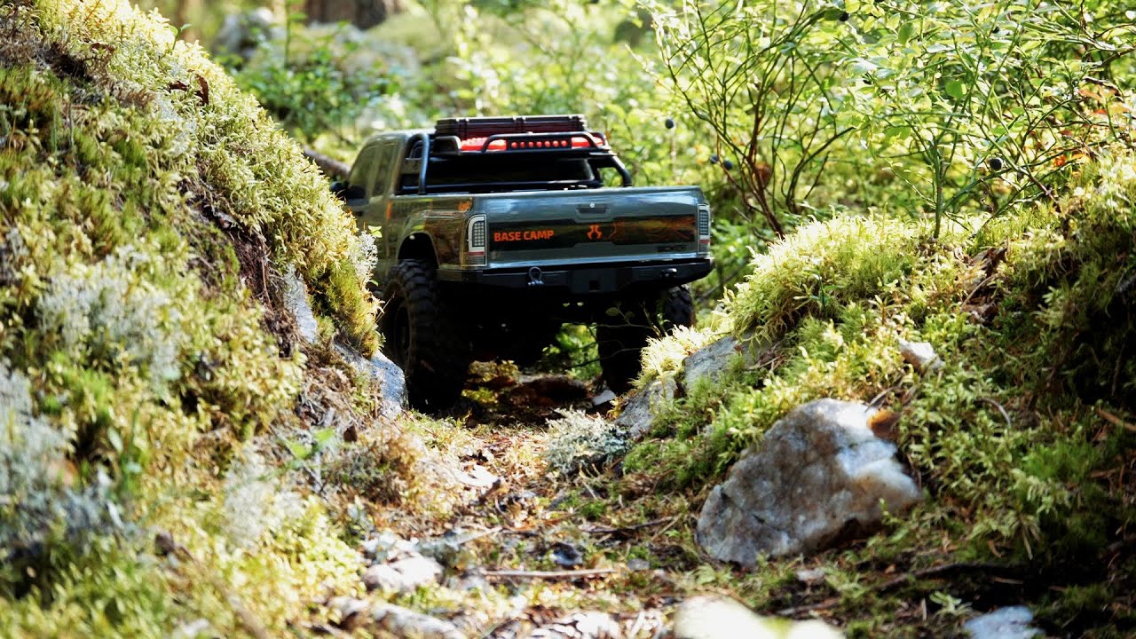Overgrown Old Forest Trail - Woodland RC Crawling - Axial SCX10 III Base Camp RTR