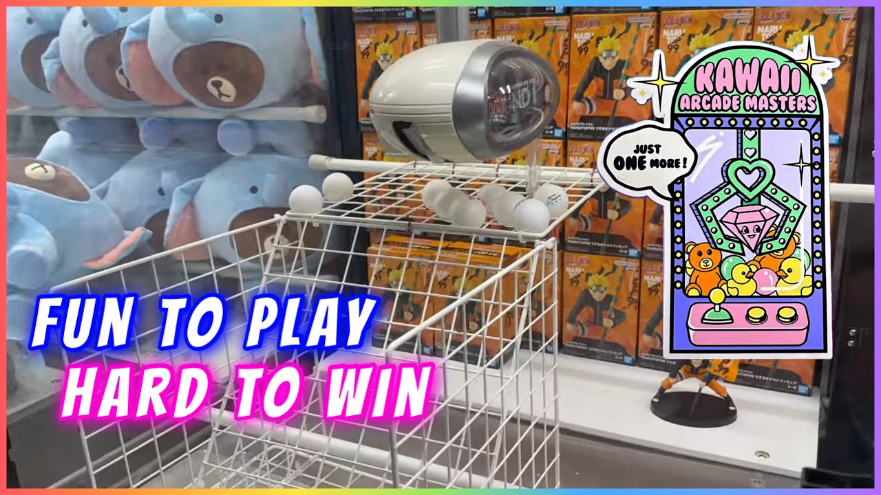 FUN TO PLAY BUT HARD TO WIN CRANE GAMES!!!  PING PONG EDITION!!!