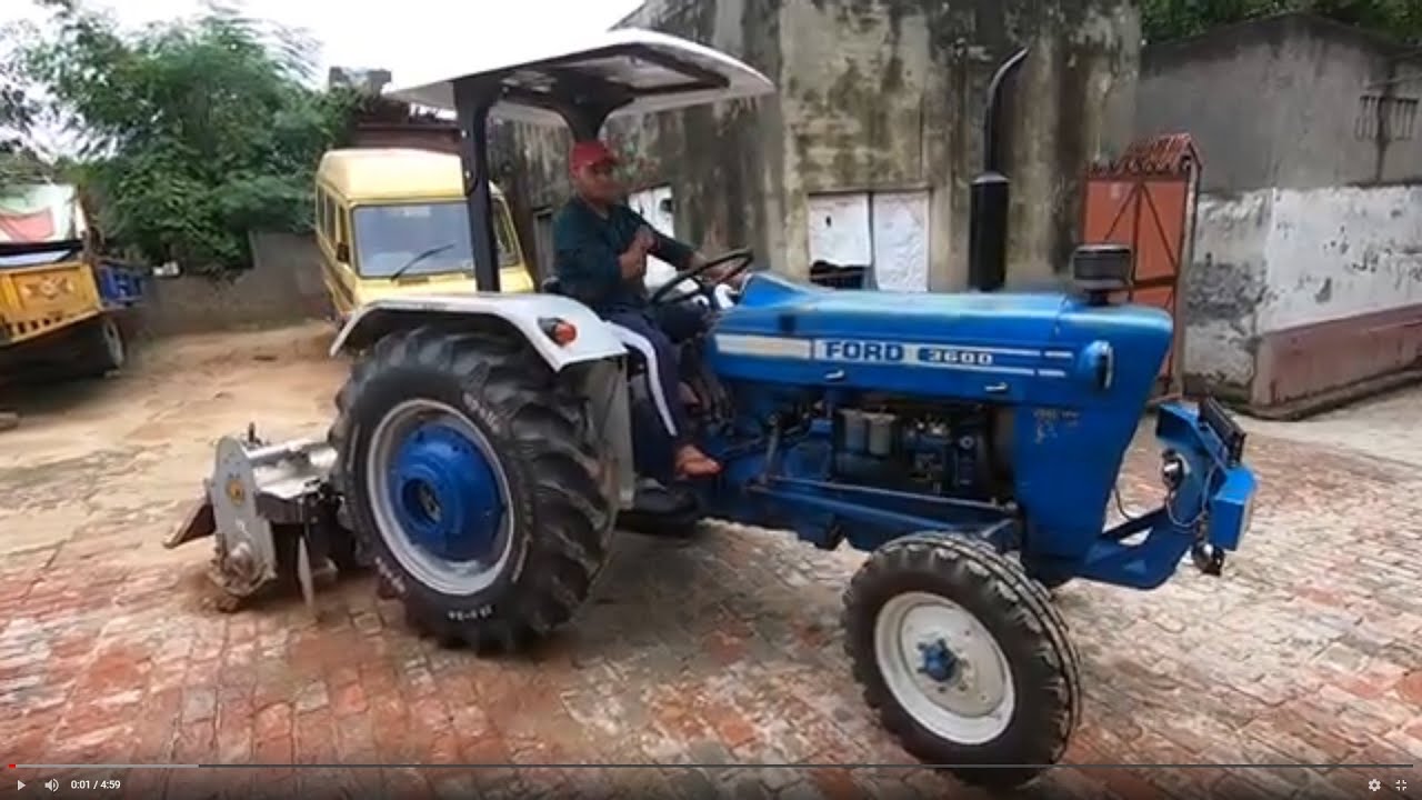 फोर्ड के PTO चक्कर Antique Ford 3600 tractor model 1995 PTO Round test with rotavator