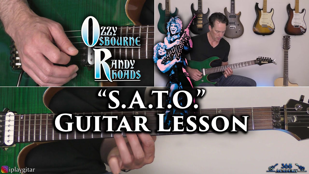 Ozzy Osbourne - S.A.T.O. Guitar Lesson - Randy Rhoads