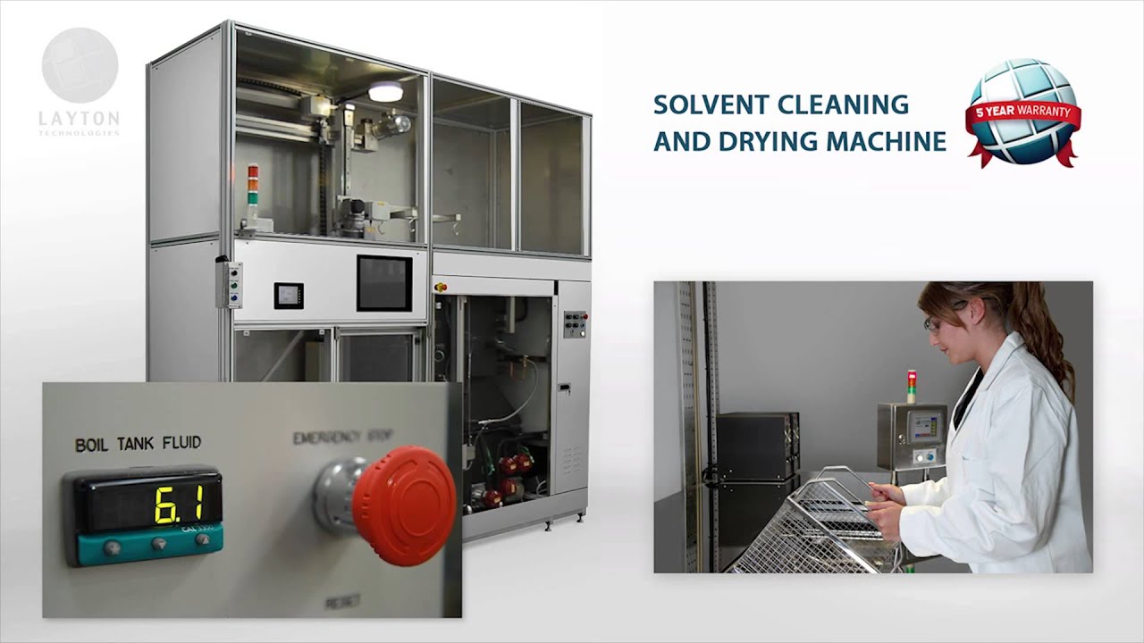 Enclosed Solvent Ultrasonic Cleaning and Drying Machines from Layton Technologies