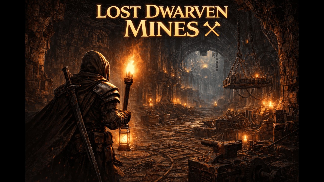 Lost Dwarven Mines ⛏️ | Dark Fantasy D&D Ambient with Deep Rhythms