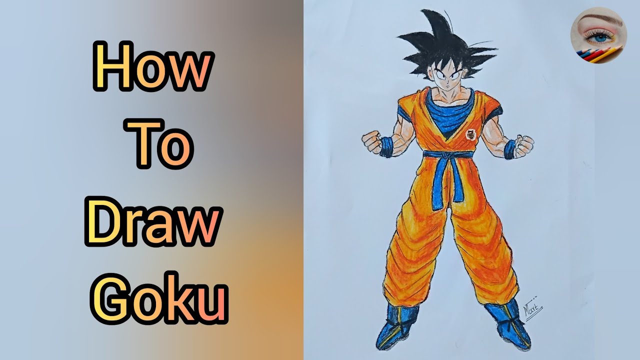 How To Draw Goku | Easy Goku Drawing Step By Step |@MadhuraTaldevkar 