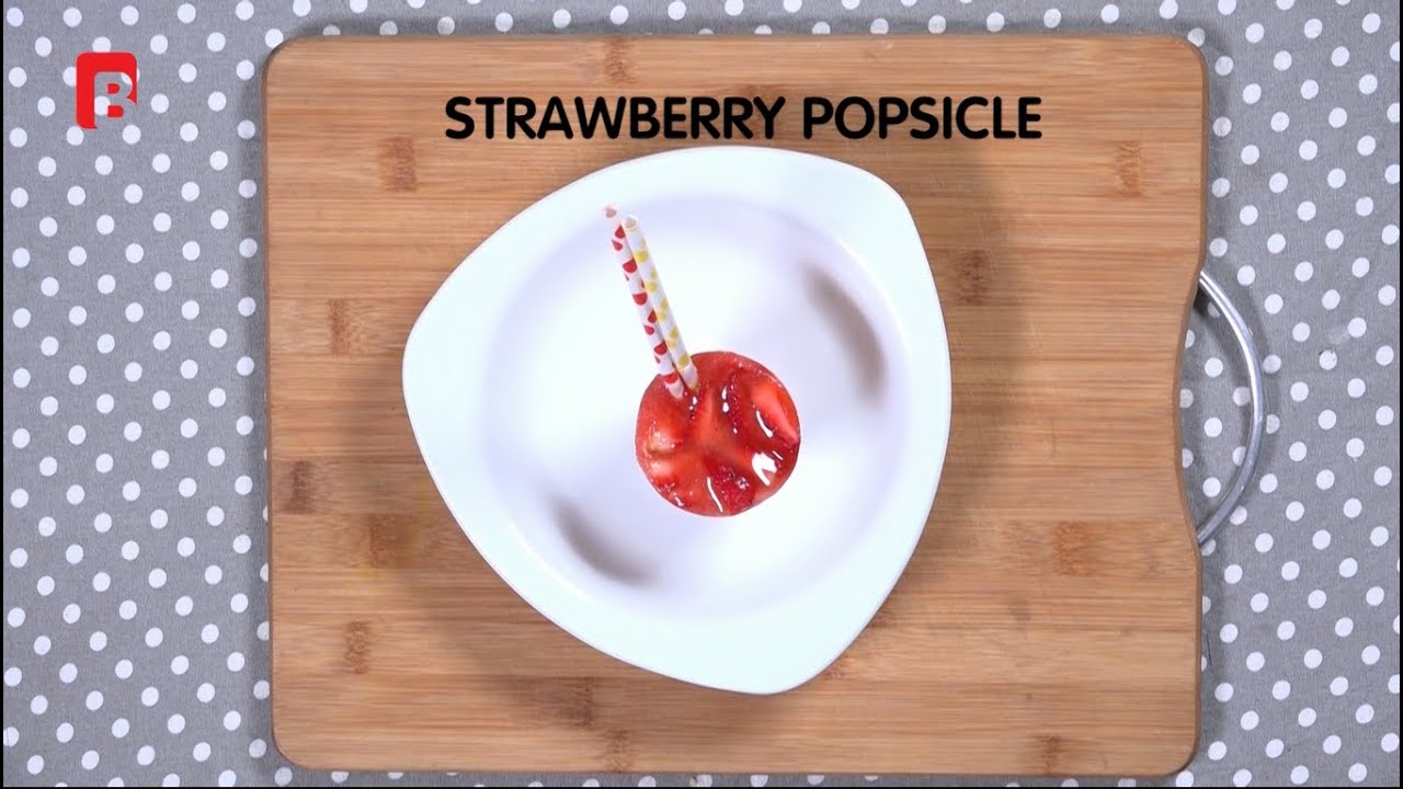 STRAWBERRY POPSICLE | ICY TREATS | QUICK FIX | FOODIES CLUB