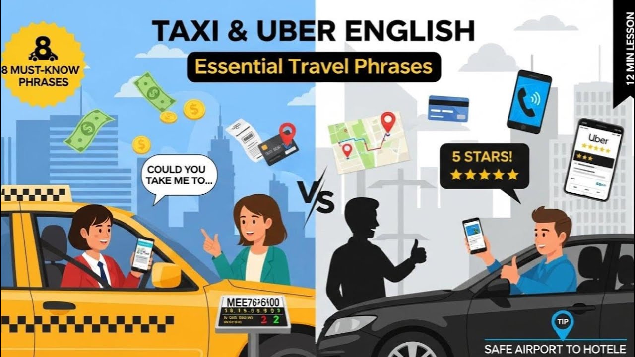 Taxi & Uber English: Essential Phrases for Safe Travel | Airport to Hotel