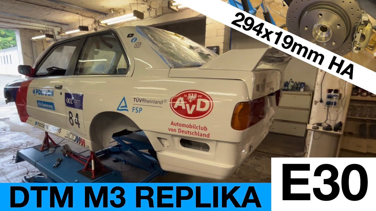 M3 E30 Replika - Einbau 294x19mm Bremsanlage mit 1-Kolben BMW Sattel M3 E36 / E32 750i hinten