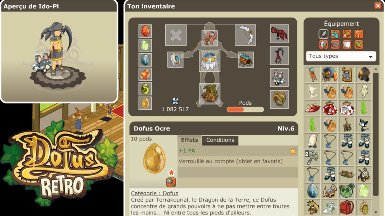 [DOFUS RETRO BOUNE] Pr&eacute;sentation Cra 17 PA (stuff PVM)