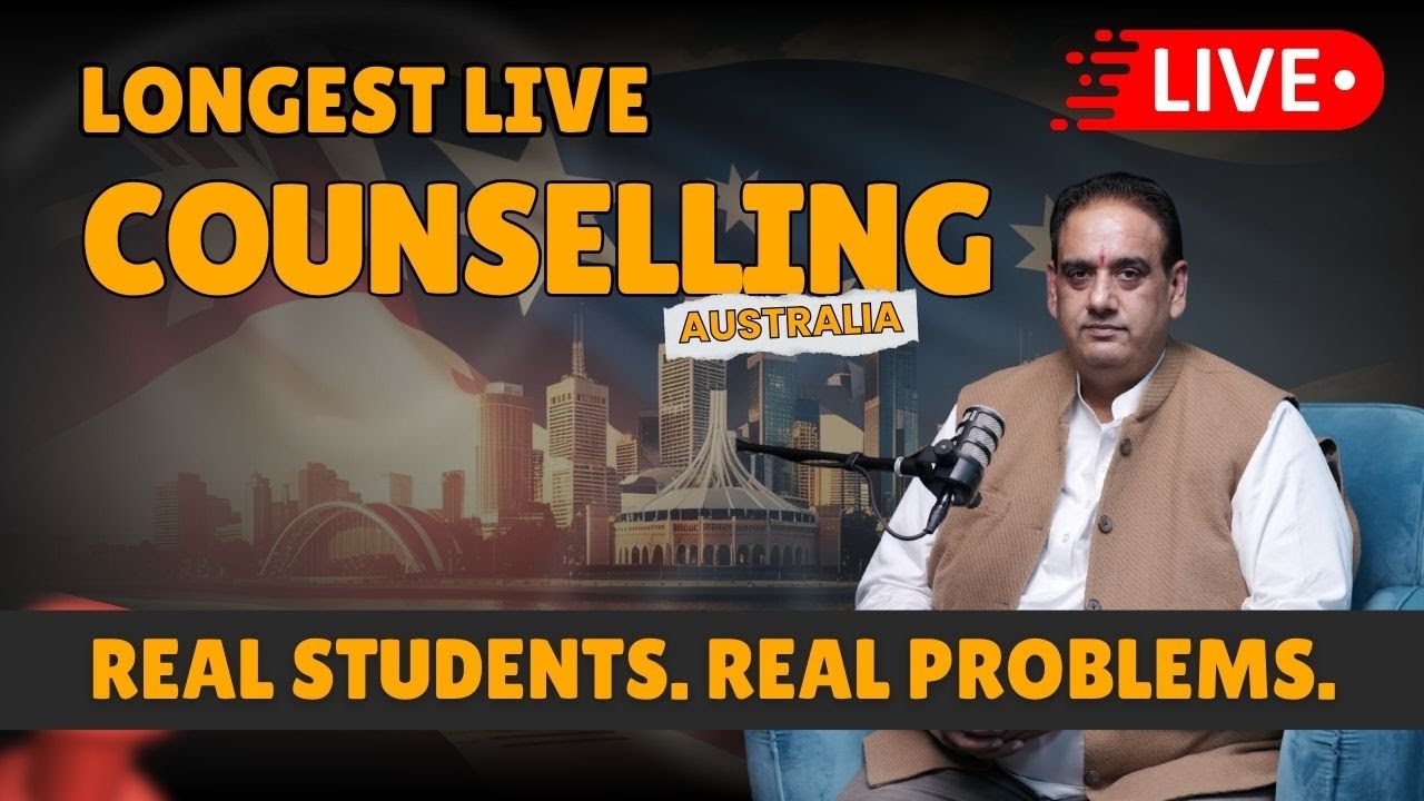 Longest Australia Study Visa LIVE on YouTube | Calls & Concerns Answered | 4K | 16.6GB | Vinay Hari