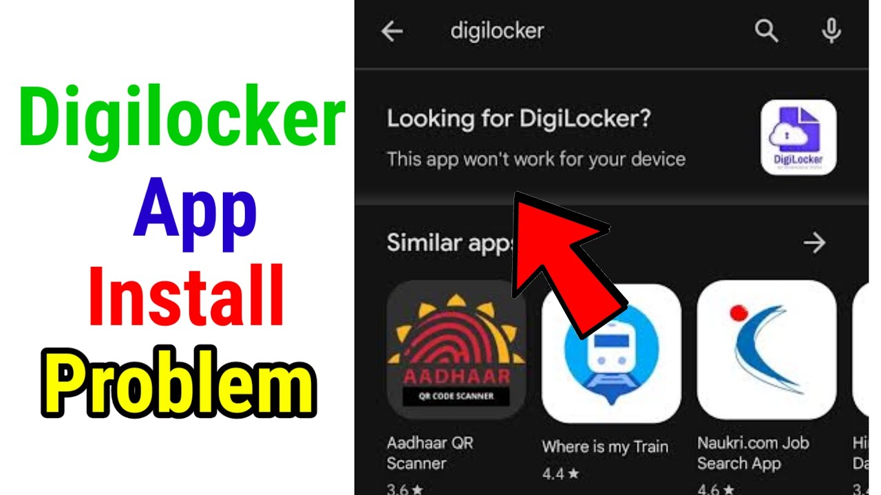 digi locker app download nahi ho raha hai kya kare / fix can't download digilocker app error