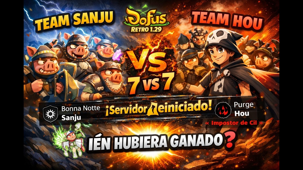 Sanju VS Hou DOFUS RETRO PVP 7 VS 7 - QUIEN HUBIERA GANADO?