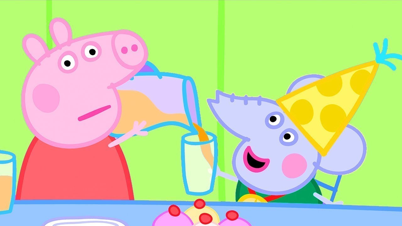 Peppa Pig Helps Out at Edmond Elephant's Birthday Party | Family Kids Cartoon