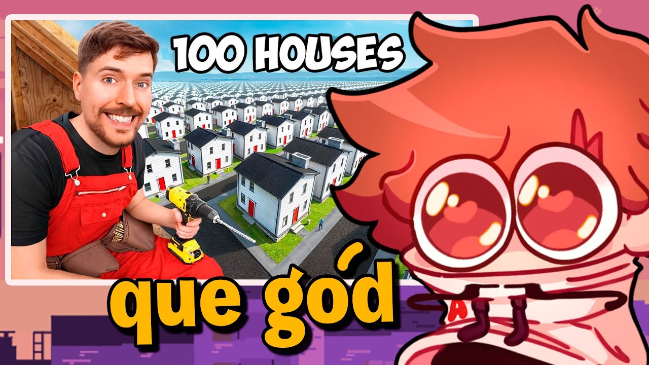 Aquino REACCIONA a ¡Construí 100 Casas Y Las Regalé! de MRBEAST