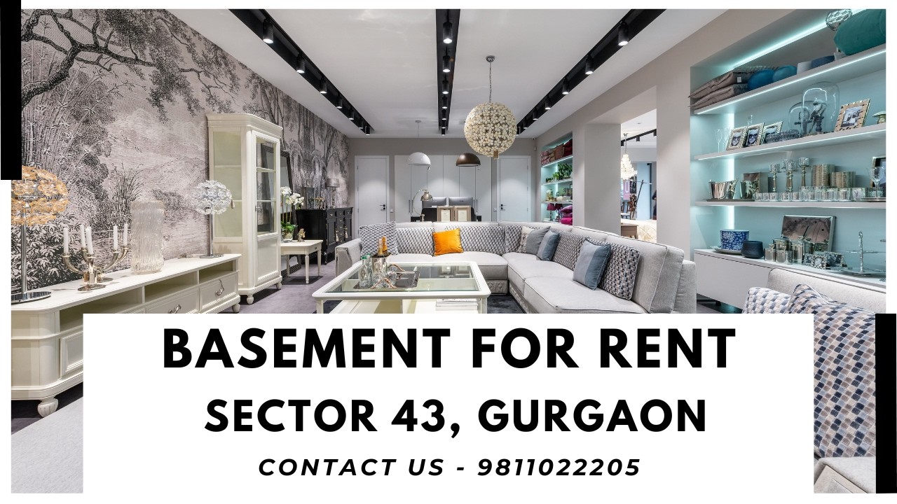 Basement For Rent, Sector 43, Gurgaon | 9811022205 #gurgaon #basement #rent