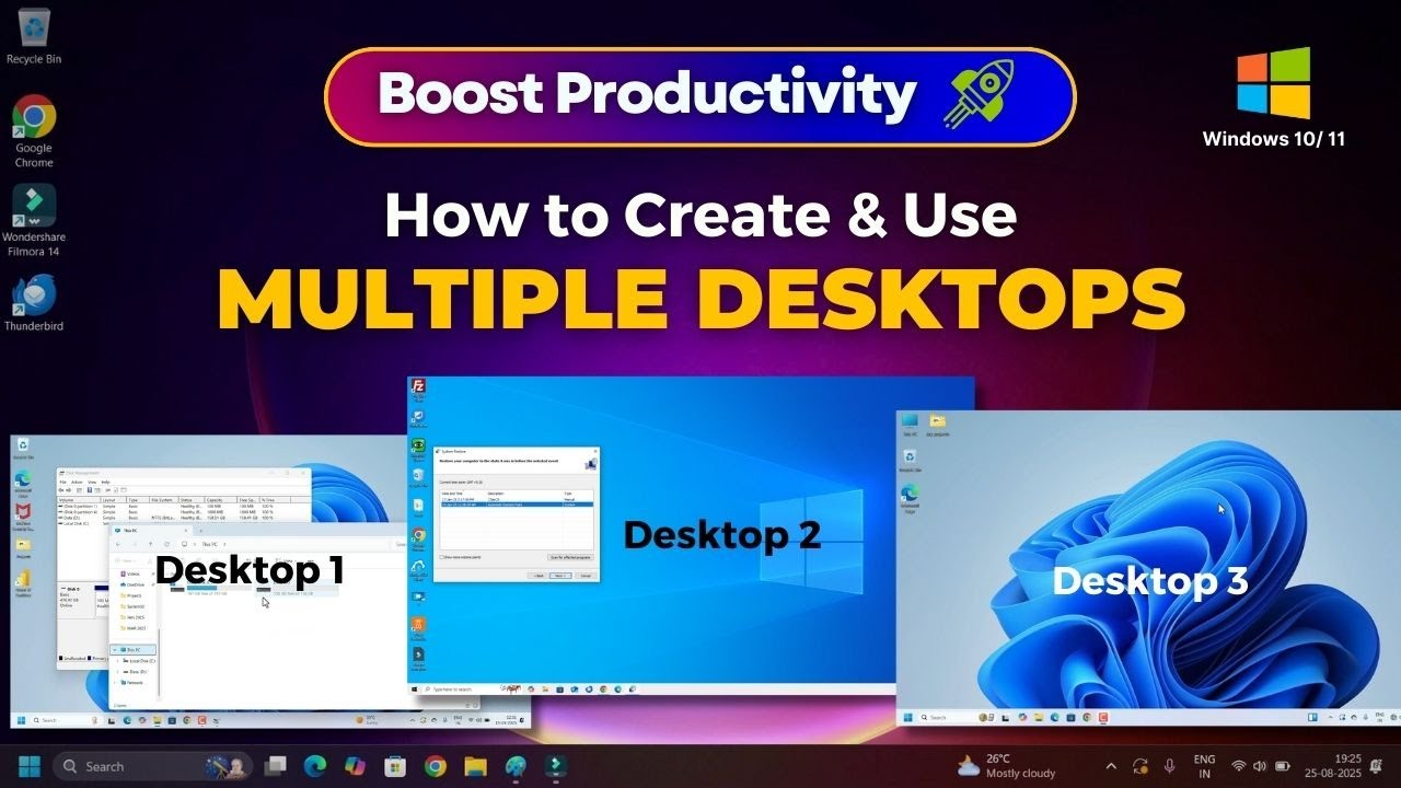 How to Create & Use Multiple Desktops in Windows 10/11 | Easy Guide