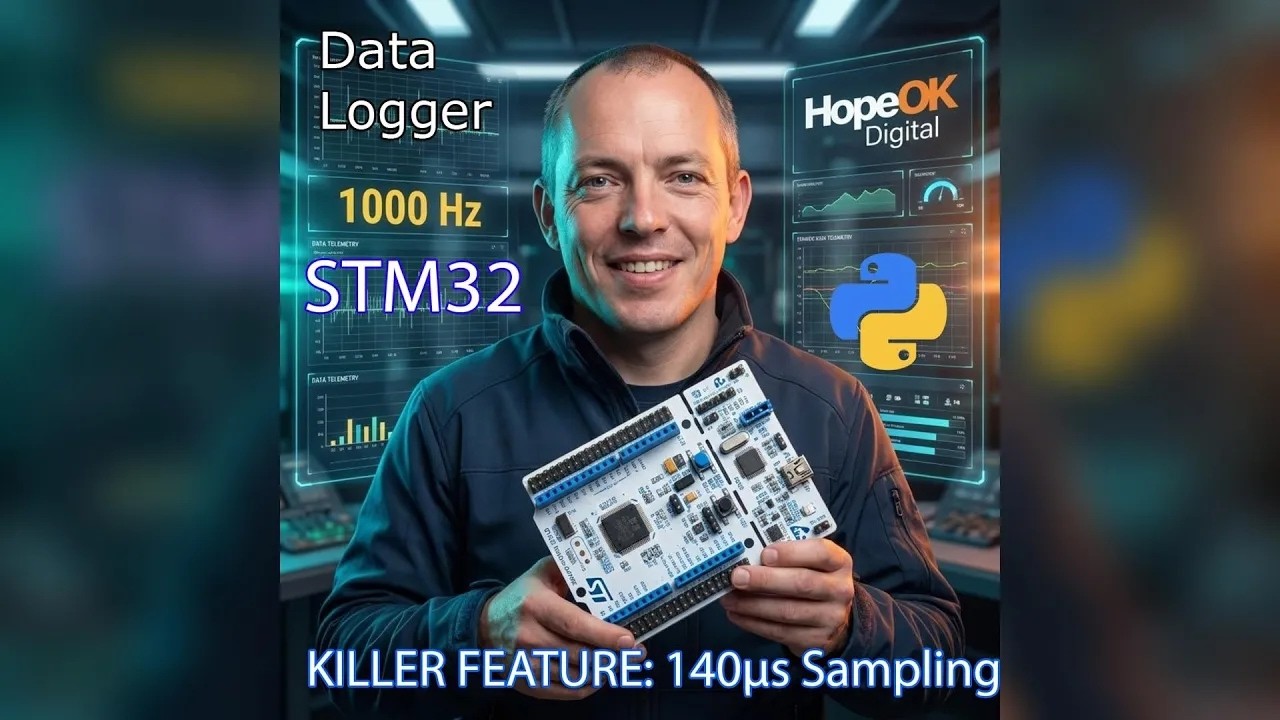 STM32 High Speed Data Logger 1000Hz Real Time Python GUI ENG
