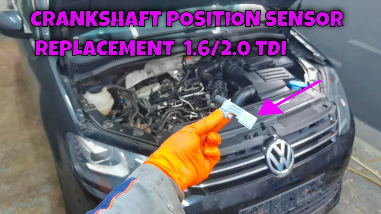 1.6/2.0 TDI РАСПОЛОЖЕНИЕ И ЗАМЕНА ДАТЧИКА ПОЛОЖЕНИЯ КОЛЕНЧАТОГО ВАЛА ШАГ ЗА ШАГОМ!