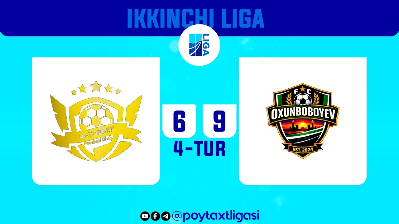 Poytaxt 2-ligasi. 4-tur. FC Nazarbek - FC Oxunboboyev - 6:9