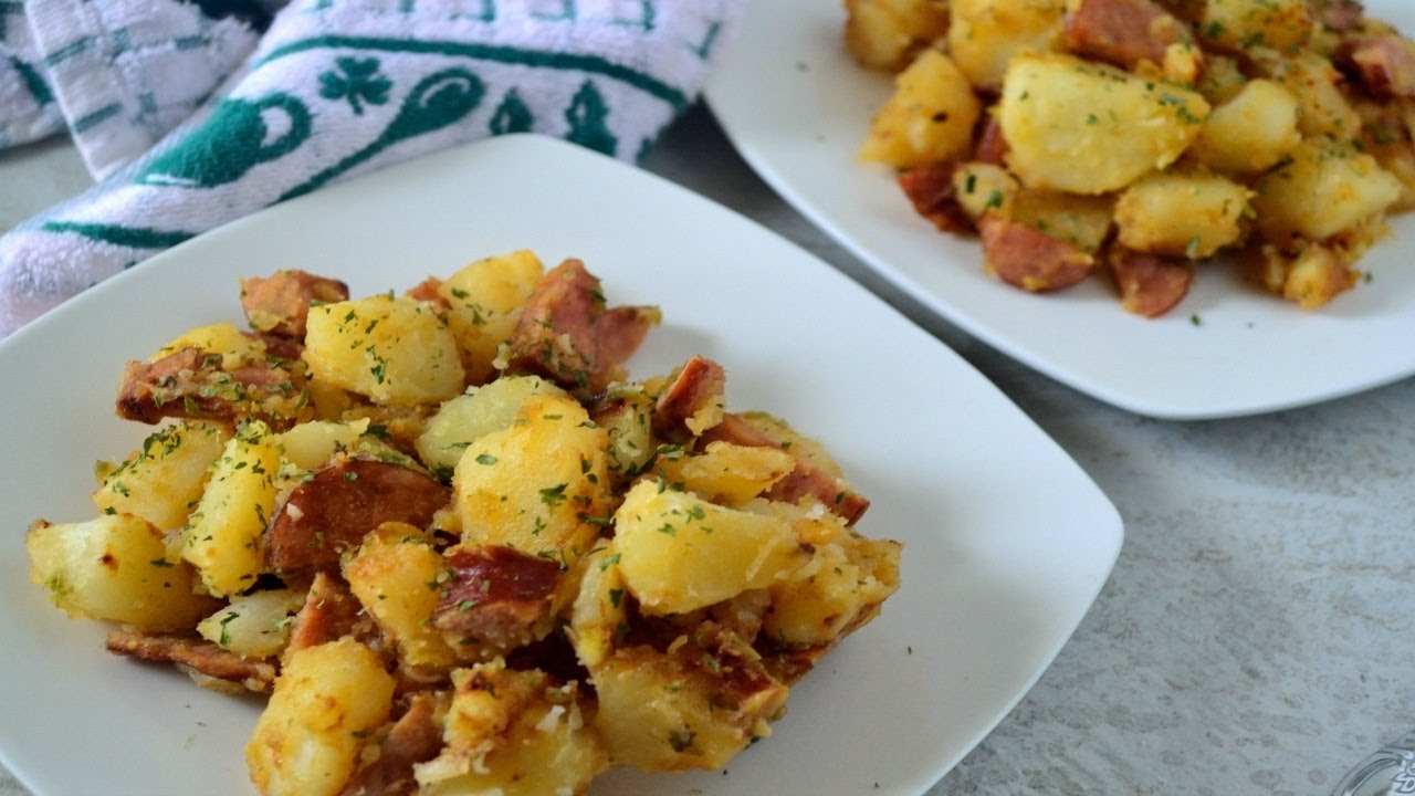 Smothered Potatoes and Sausage in a Rice Cooker