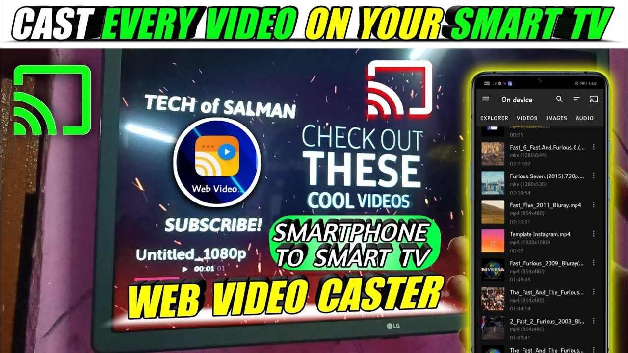 How To Cast Phone to Tv 🔥 how to cast  phone video to smart TV 🤷&zwj;♀️ cast video to tv from android