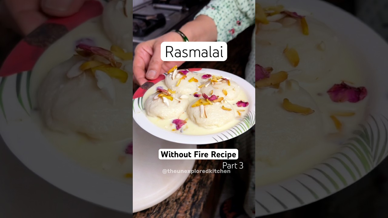 Rasmalai Without Fire 😍 #shorts #rasmalairecipe