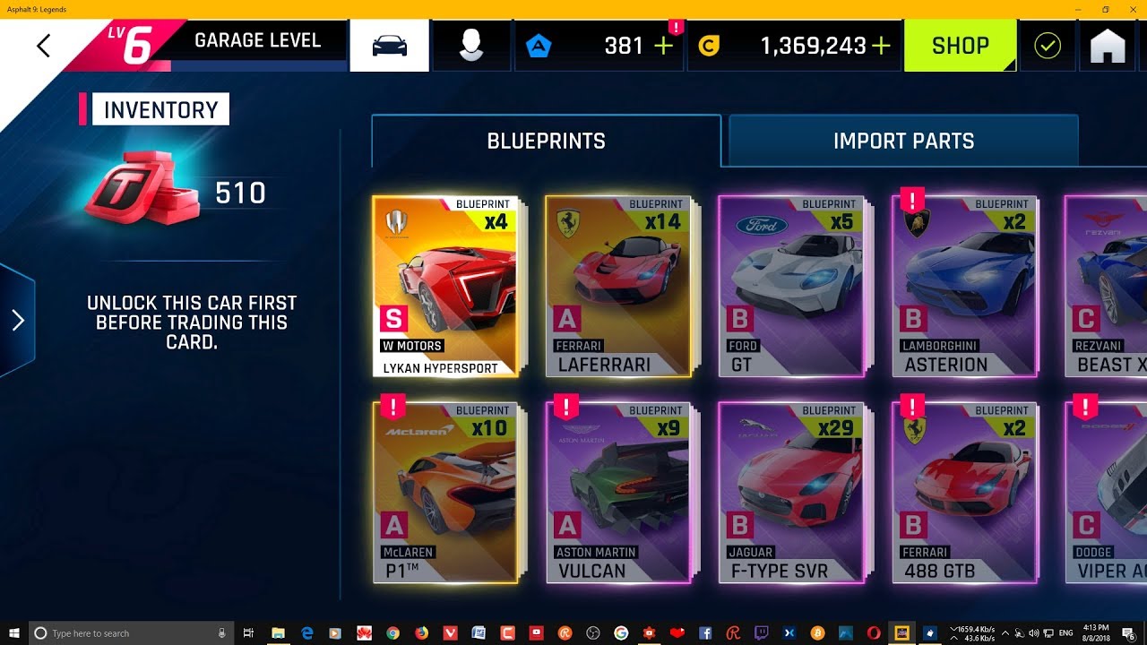Советы по Asphalt 9: Торговые жетоны, стоит ли обменивать чертежи на торговые жетоны?