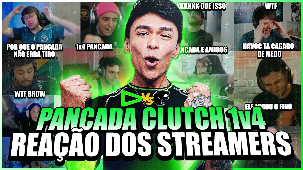 REAÇÃO DOS STREAMERS ao 1v4 do PANCADA HUMILHANDO A FÚRIA e INICIANDO A VIRADA DA LOUD no MAPA