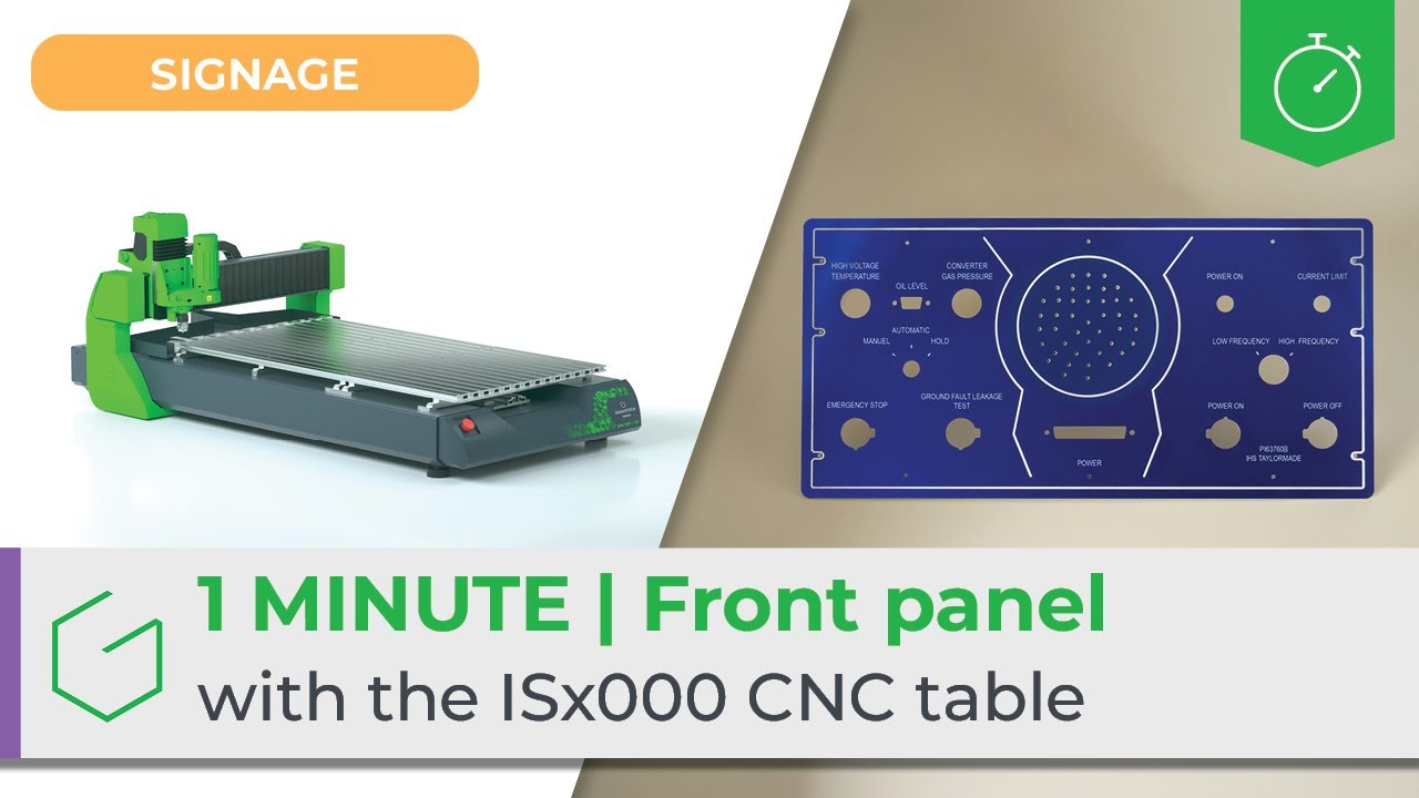 ⏱️ 1 Minute | Front panel milling with the ISx000 CNC engraving machine