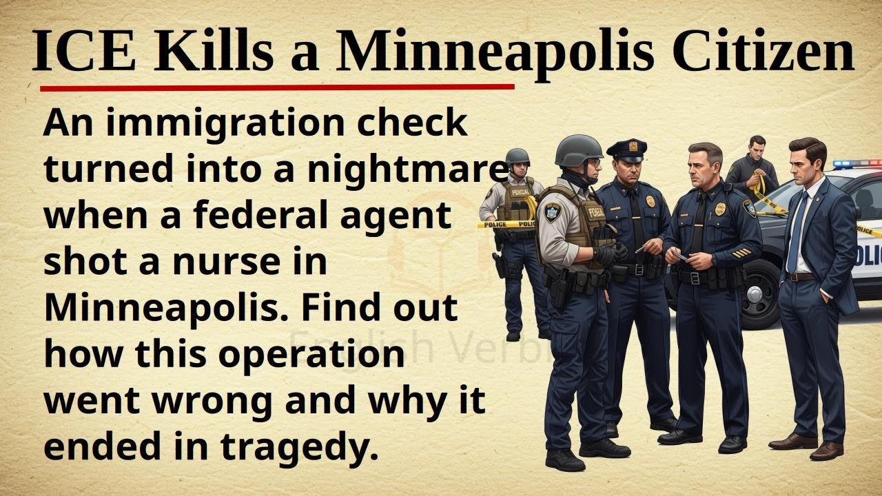 ICE Kills a Minneapolis Citizen || ❄️💔 Learn English Through Story Level 2 || Graded Reader 🎧