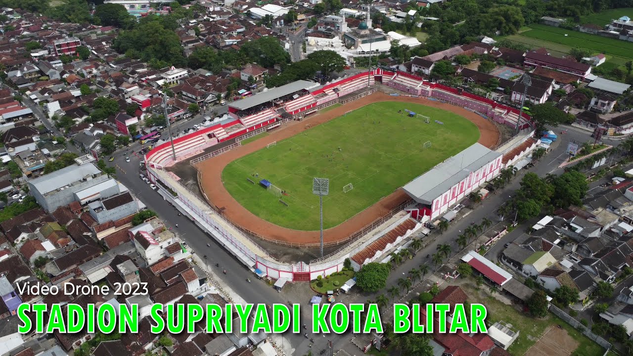 Stadion Supriyadi Kota Blitar I Video Drone 2023 I Markas PSBK PETA di Liga 3 I Stadion di Blitar