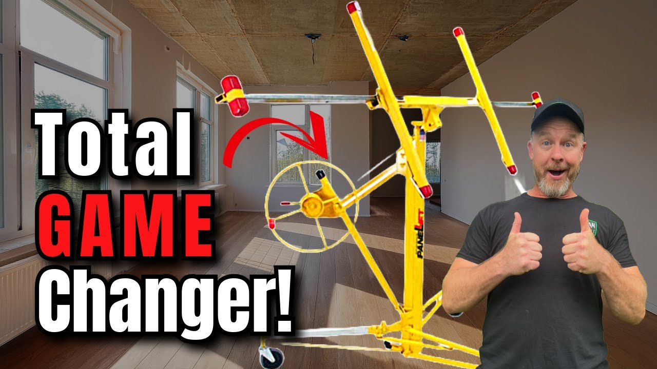 How to Assemble and Use a DRYWALL Lift - with TIMELAPSE!