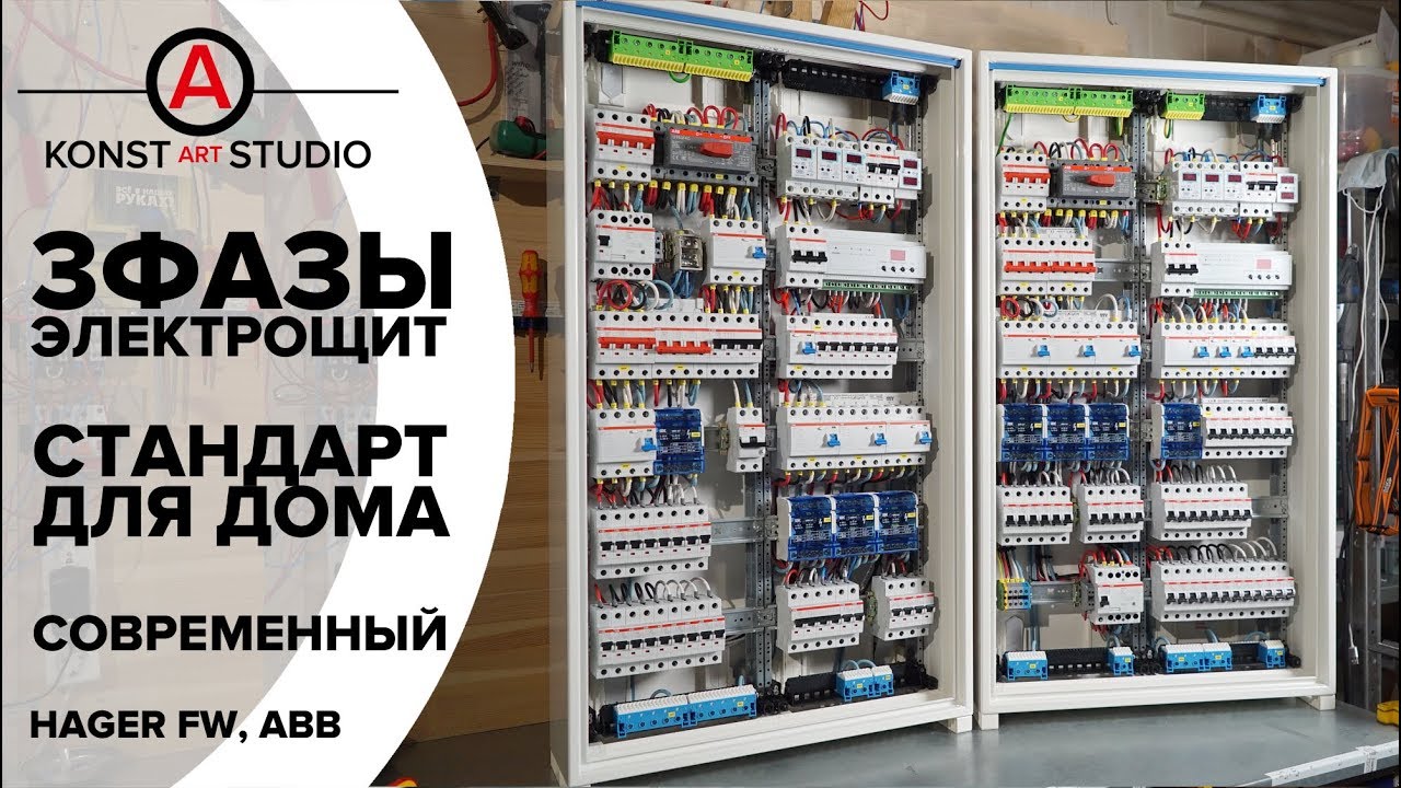 Современный стандарт 3-х фазного электрощита для загородного дома | KonstArtStudio