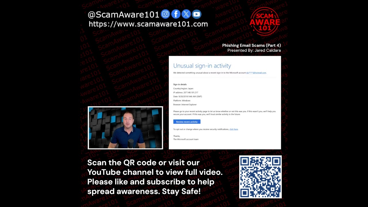 Fake Microsoft Sign In Email Scam (Phishing Email Example) - Recent Online Scams and Fake Emails