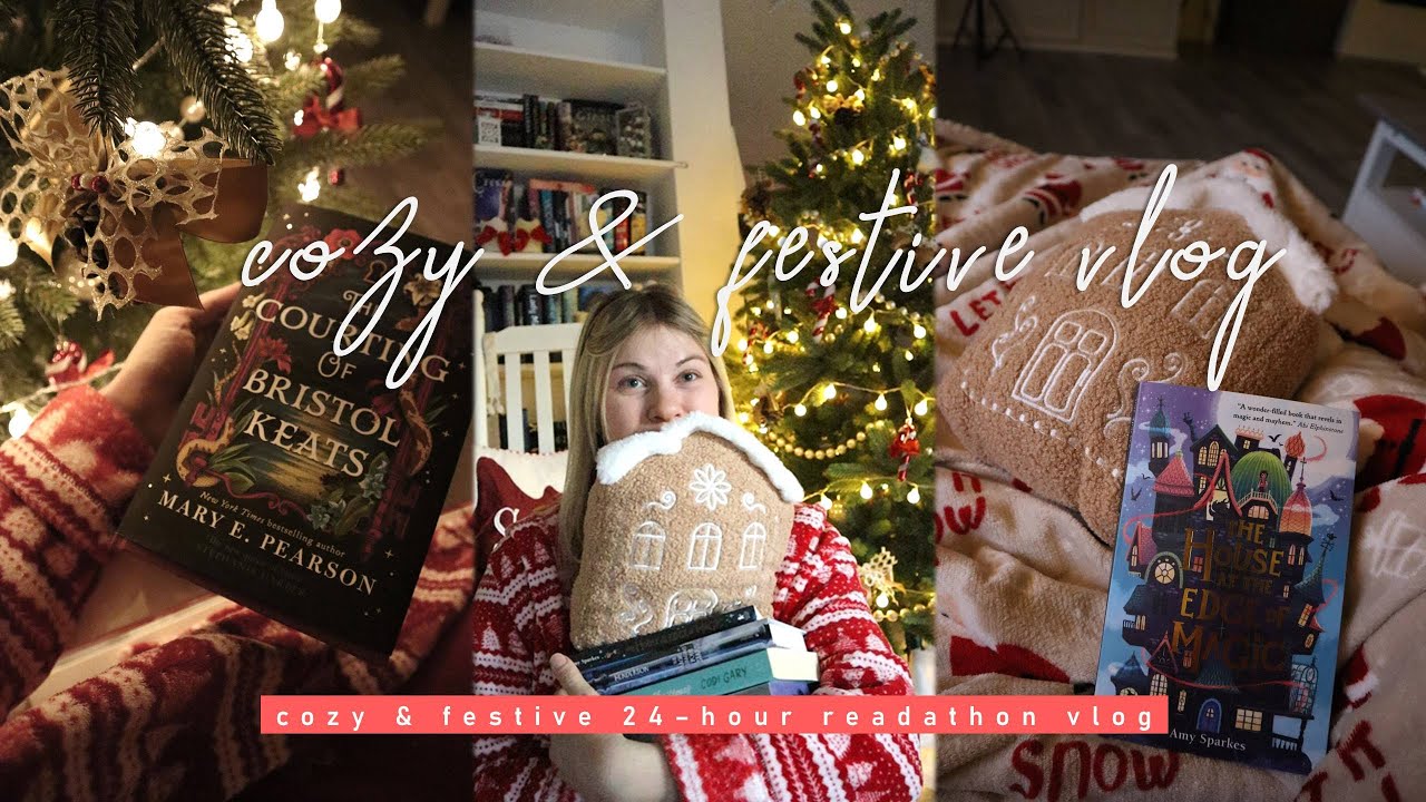 a cozy and festive 24-hour readathon 🎄✨ last reading vlog of 2024
