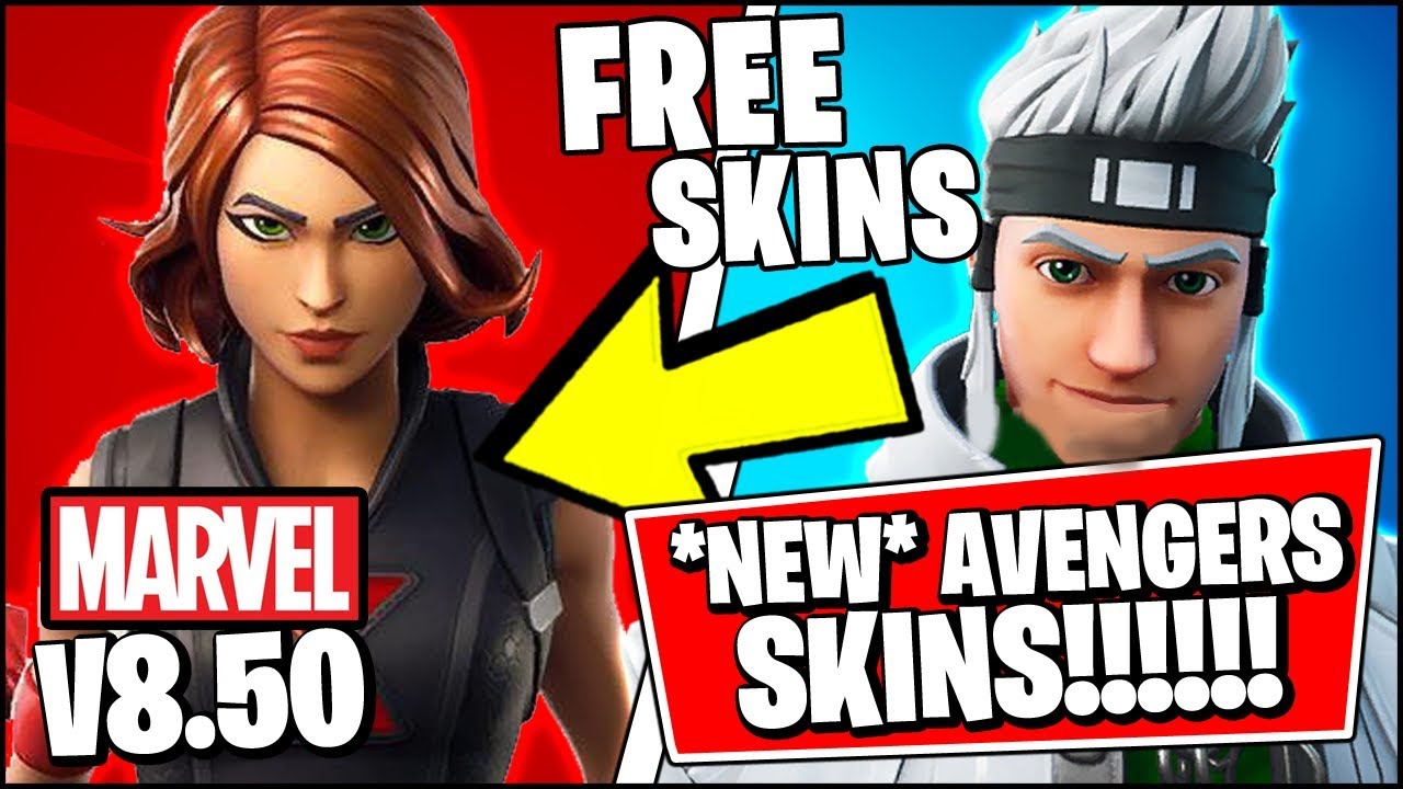 *NEW* ALL Fortnite v8.50 Leaked *FREE* Skins | AVENGERS BLACK WIDOW SKIN (Fortnite Update)