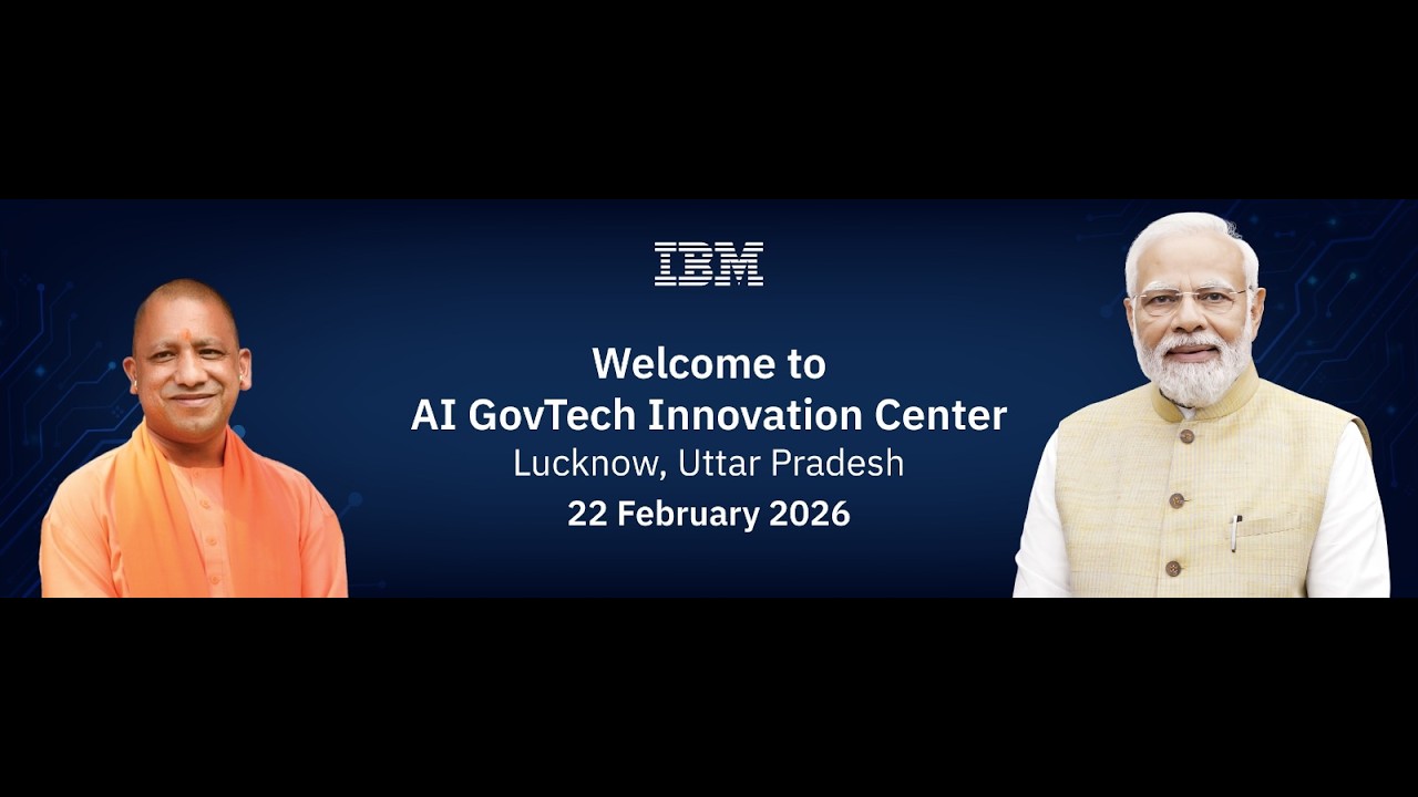 LIVE: लखनऊ में आयोजित IBM AI GovTech Innovation Center का उद्घाटन समारोह